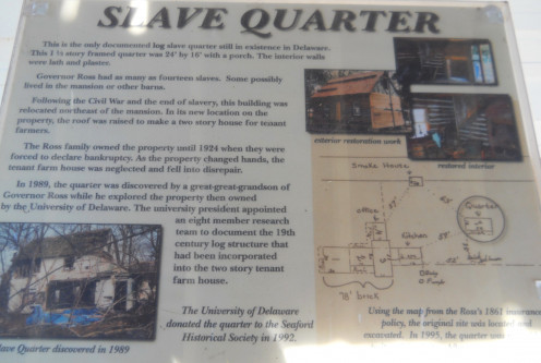 Plaque with photos of the restoration project undertaken by the Seaford Historical Society.