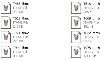 The ITHMB files represent the optimized photos. There are no native programs on your computer that can view these files.