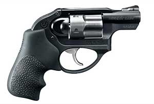 This is the Ruger LCR or Light Compact Revolver. Excellent for concealed carry in a bag, ankle or other snag prone area. Comes in various calibers.