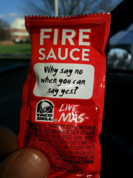 The dream job: writing Taco Bell hot sauce slogans.