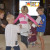 The boys had fun wrapping up their sister with toilet paper and turning her into a mummy The boys had fun wrapping up their sister with toilet paper and turning her into a mummy