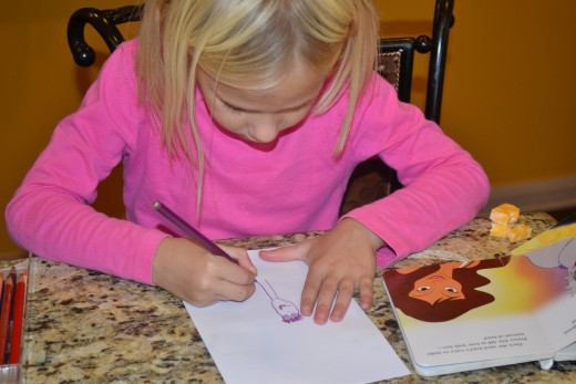Art time during indoor family games