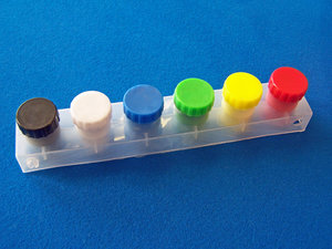 Different color paints for the rocks