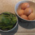 Fresh, organic spinach and eggs for mini quiche recipe Fresh, organic spinach and eggs for mini quiche recipe