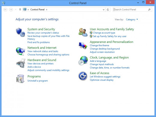 Click "Adjust Screen Resolution" in the Appearance and Personalization section.