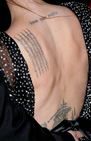 Angelina Jolie Tattoos