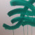 The drips of green help provide an accidental happy painting moment.