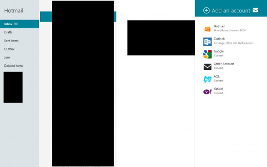Click "Add an Account" to open the Add an Account menu.