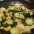 Adding spinach to potato Adding spinach to potato