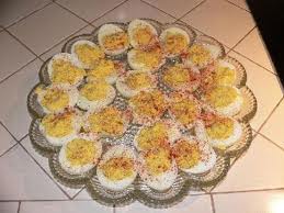 Doubled Egg Recipe on a Double Egg Platter 