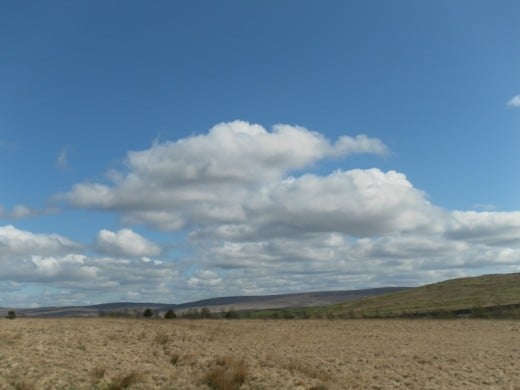 Moorland and clouds