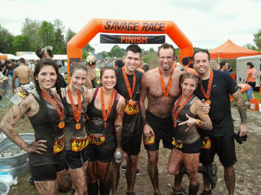 The muddy group after the Savage Race 2012.