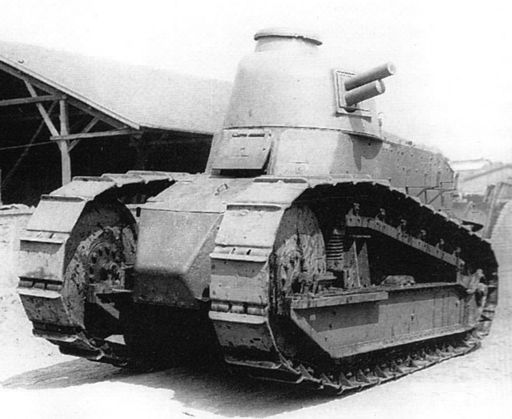 Prototype FT with cast steel turret mounting a dummy weapon.