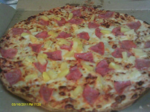 Nontraditional:  Hawaiian Pizza with pineapple and ham.  (My favorite)