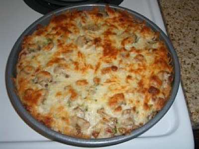 Baked Spaghetti Pizza