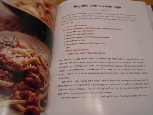My favorite recipe, Chicken Ragu from the Giada's Family Recipe cookbook.
