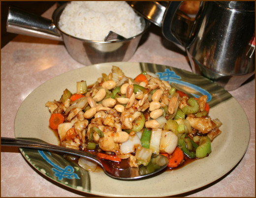 "Go-to" selection of Kung Pow Chicken.