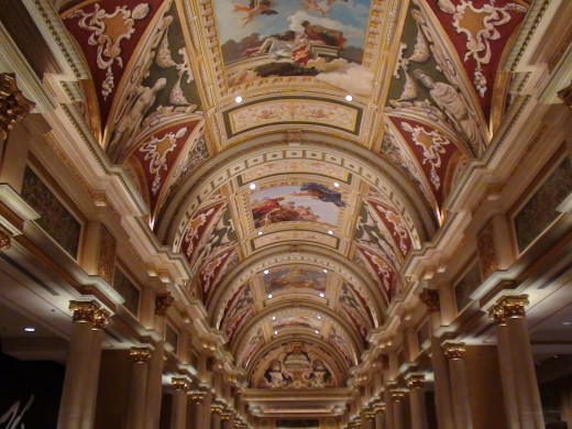 Artwork on the ceiling of The Venetian.