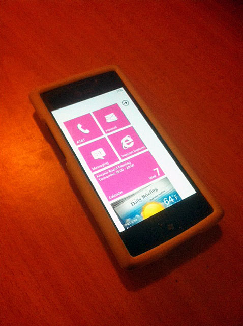 Customized to have pink tiles on the white background