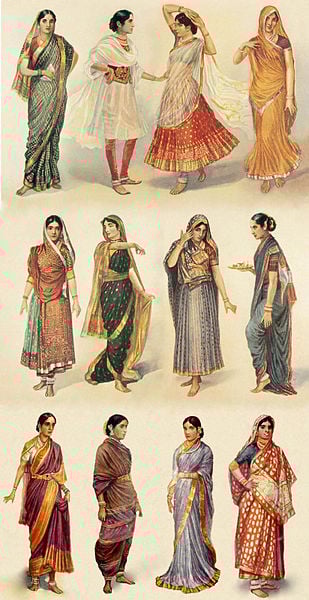 Different ways of drapping a Saree