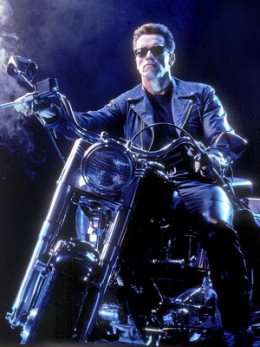 Arnold Schwarzenegger as the Terminator 