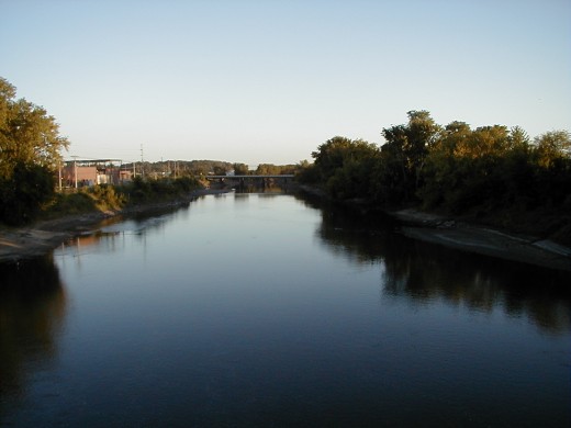 The Iowa River at Iowa City.