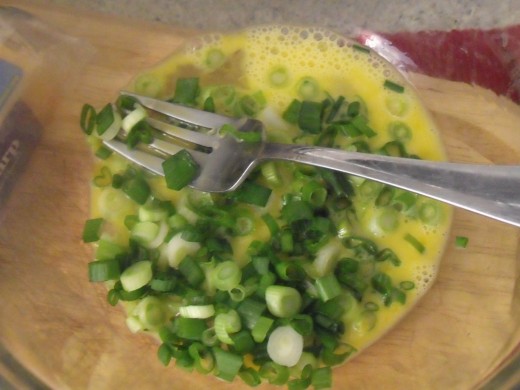 Egg, Green Onion and Lettuce mix