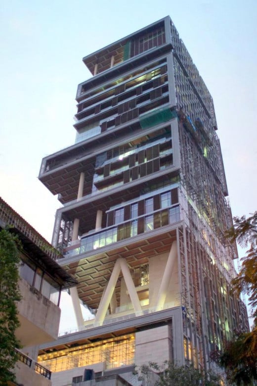 Antilia as seen from altamont road, Mumbai