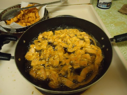 Pour it in the hot Oil and let it simmer