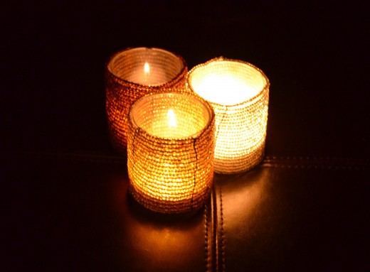 Light a candle to relax.