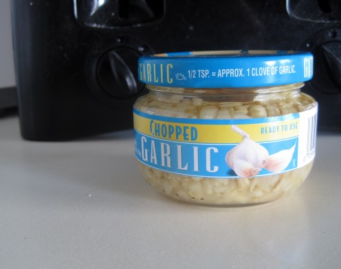 Chopped garlic is an easy way to add a little kick to a recipe.