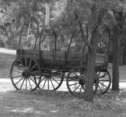 wagon in smoky mountains park