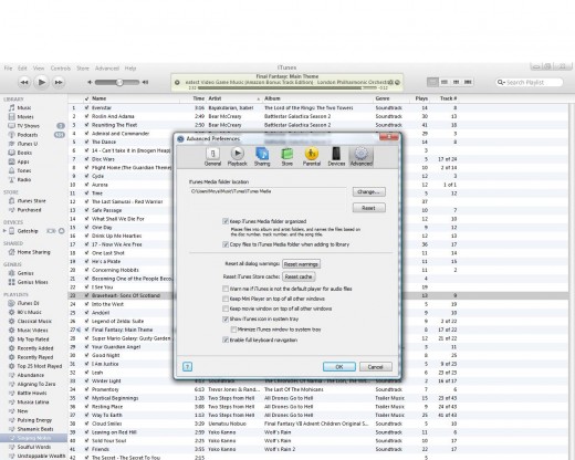 It is easy to change your device options in the Preferences menu and customize iTunes to your liking. 