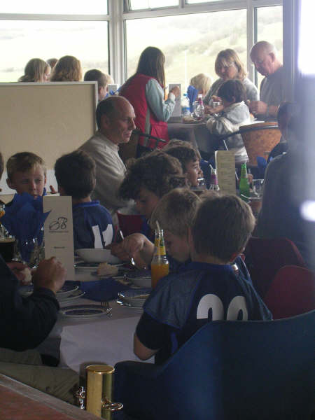 I instigated Sunday lunches for the young players and their families.  I took this from my bar, of a lovely day at work.
