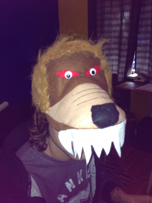 easy to make DIY wolf animal cap