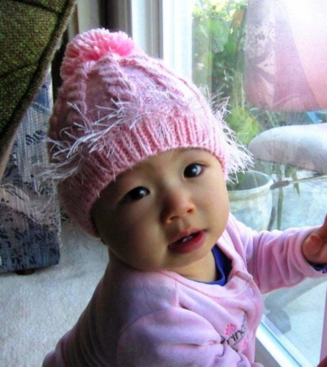 How to Knit a Baby Hat with Double Pointed Needles! Pink ...