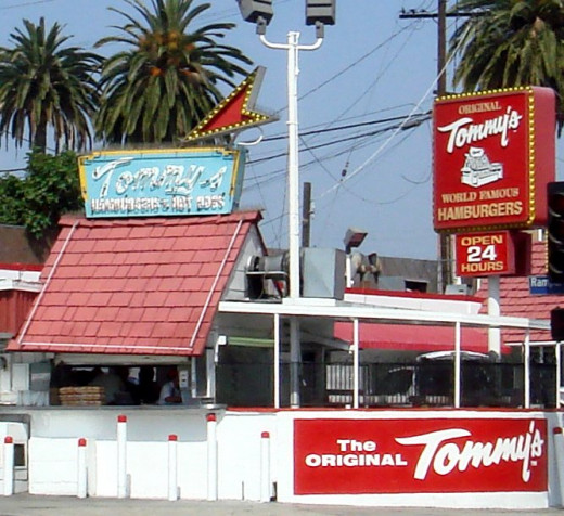 The original Tommy's shack in Los Angeles, California.