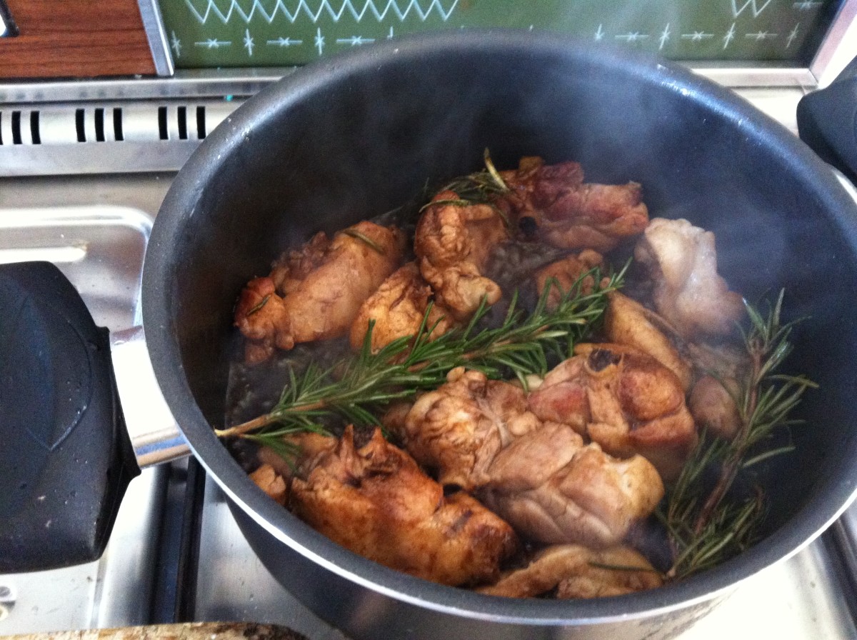 Add balsamic vinegar and brown until cooked