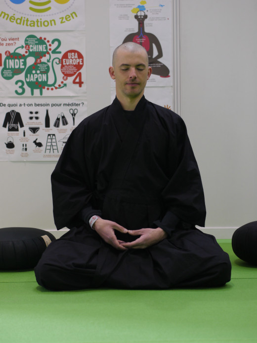 Just sitting meditation can be done any time of the day.