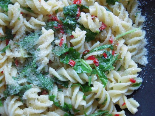 here's one I made with fusilli pasta