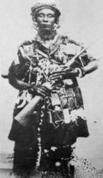 Yaa Asantewaa in battle gear