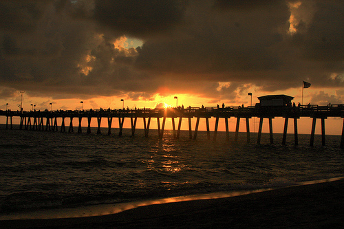 Sunset on the pier.