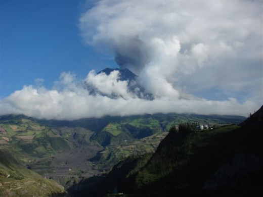 Tungurahua volcano near Banos