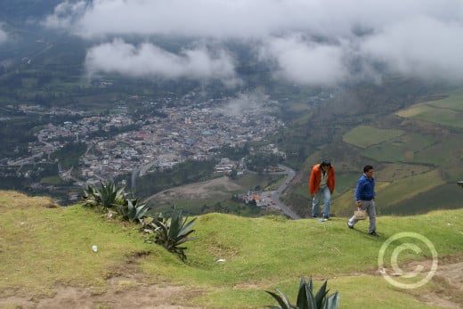 The town of Alausi in the Andes
