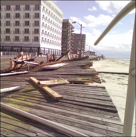 Broken rails near the Allegria Hotel