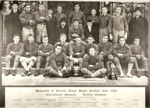 The first Grey Cup game with the early Grey Cup to the side.