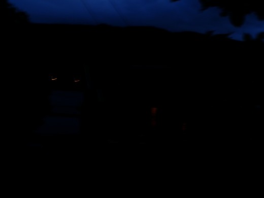 it was dark