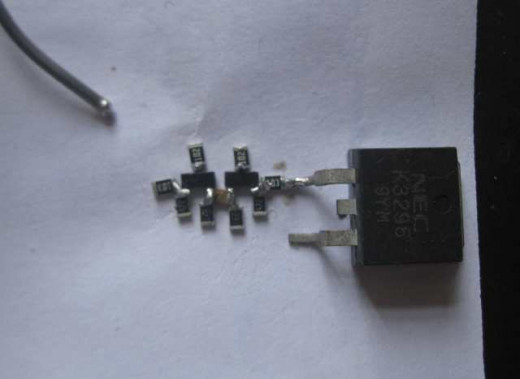 Components soldered together.