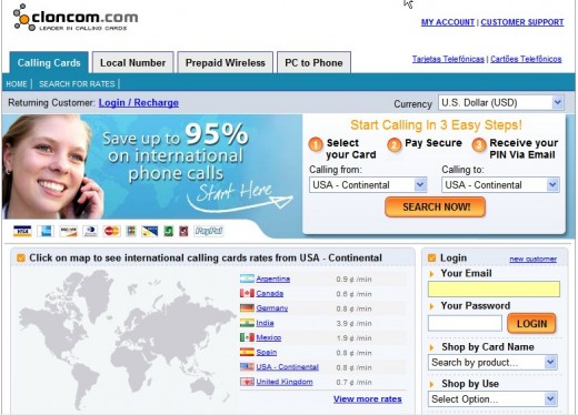 Cloncom Website Screen Shot
