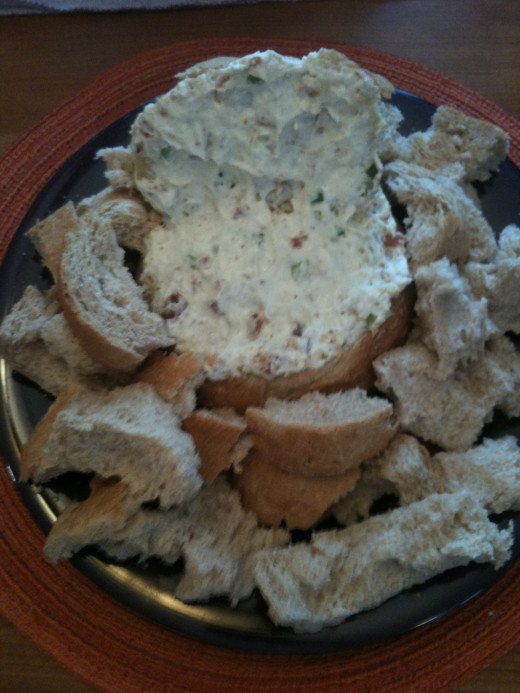 Cream Cheese and Bacon Bread Bowl Dip
